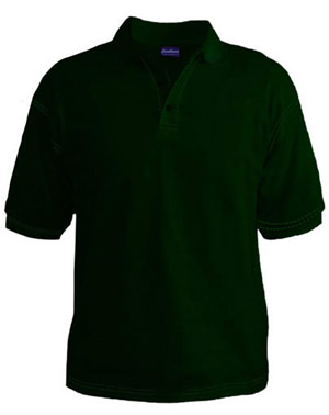 Hunter Green Color Plain Polo T Shirt